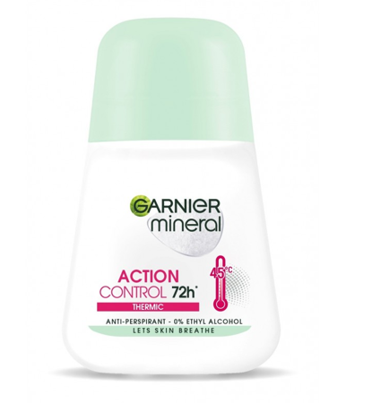 Garnier Mineral Dezodorant roll-on Action Control 72h  Thermic 50 mlonic Care - Sensitive 50 ml